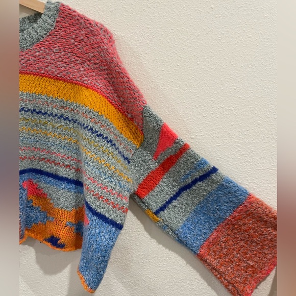 Moon & Madison Multicolor Knit Abstract Sweater - Picture 3 of 8